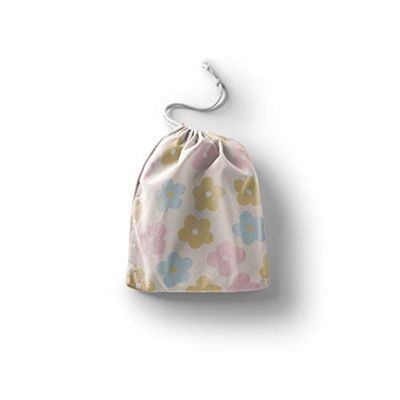 Bonamaison Printed Cotton Produce Bag with Drawstring, Reusable Grocery Bag, Biodegradable Eco-Friendly Bags, Travel Pouch, Sachet Bags, Shopping Bag, Eco Friendly, Foldable, Size: 40x50 Cm