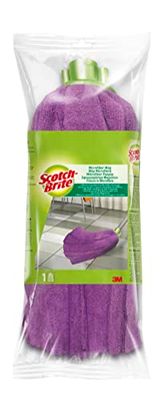 Scotch-Brite Ricarica Fiocco Mop in Microfibra, 1 Pezzo | Testa di Ricambio | Ultra Assorbente | Rimuove Polvere Senza Aloni | Per Interni ed Esterni | Tutti i Pavimenti