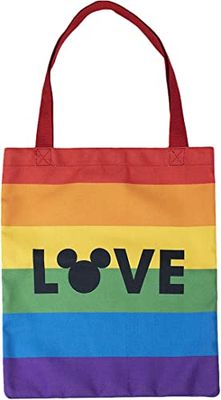 CERDÁ LIFE'S LITTLE MOMENTS 2100003494, Tote Bag Tela de Algodón de la Colección Disney Pride Unisex Adulto, Multicolor, Estándar