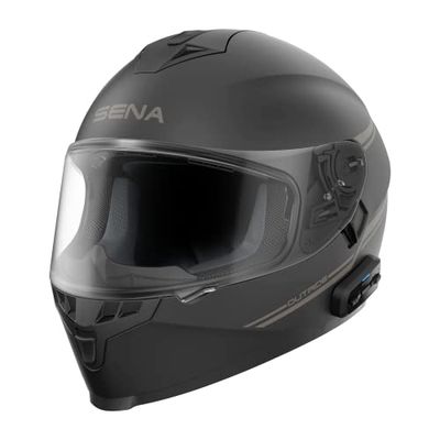 Sena Outride Casco integrale Con interfono Bluetooth integrato e connettività Smartphone (Noir, XXL)