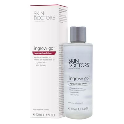 Skin Doctors Ingrow Go Lotion | Ingrown Hair Treatment | Reduces Razor Burns & Bumps I Use on Legs, Bikini Line, Underarm & face | 120ml