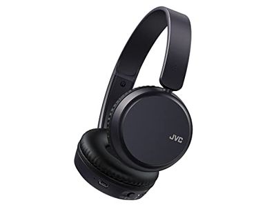JVC Casque sans Fil Supra-aural, 3 Modes sonores(Basse/Clair/Normal), 35H d'autonomie, Léger, Structure pivotante et Pliable à Plat, Connexion Multipoint, Bluetooth, HA-Z37W-A (Bleu)
