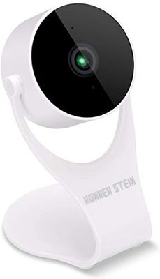 Konnek Stein Security Cameras 1080p HD Indoor Wireless Smart Home Camera Detection with Night Vision 2-Way Audio Works with Alexa & The Google Assistant White