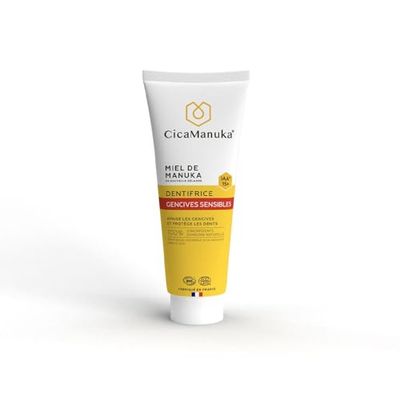 CicaManuka - Dentifrice gencives sensibles au miel de Manuka IAA15+ Répare et soulage Certifié Bio 75ml