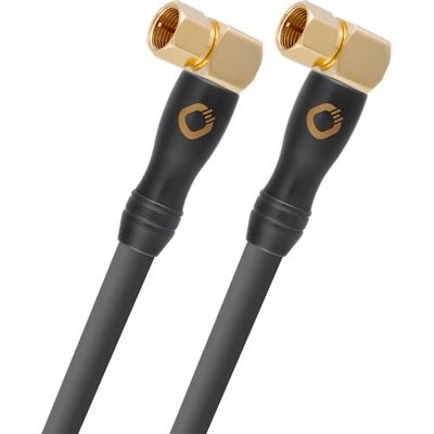 OEHLBACH Transmission Shift S-90 HD satellietkabel 90 graden hoek (Made in Germany- 4K UltraHD F-stekker kabel voor satelliettelevisie - HDTV, 4-voudige afscherming) - 2 m antraciet