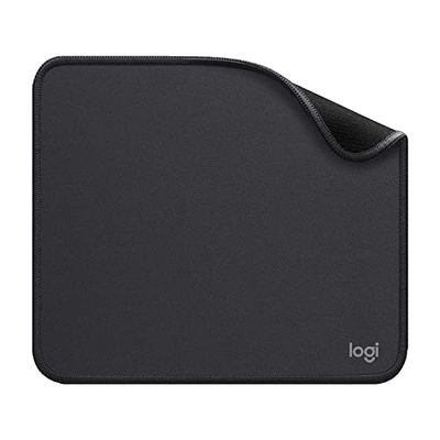 Logitech Mouse Pad - Studio Series, Computermuismat met Antislip Rubberen Basis, Morsbestendig Oppervlak, Duurzame Materialen, Draagbaar, in een Fris Modern Ontwerp - Grijs