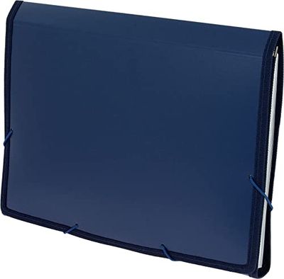 Classeur Opaque graphoppe 02960430 Soufflet PP Bleu 330 x 245 x 35 mm 13 Compartiments intérieurs Fermeture élastique