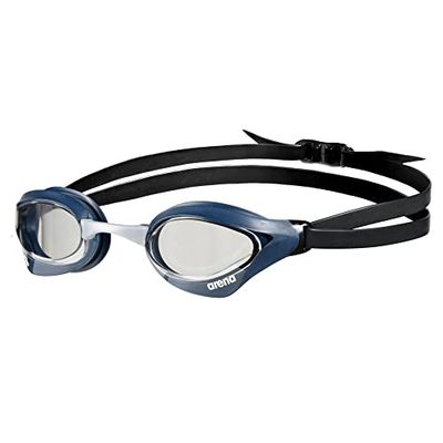 arena Cobra Core Swipe Unisex Adult Race Swimming Goggles, Lunettes de Natation avec Oculaires Courbes, Anti-buée, Protection UV, 5 Ponts de Nez Interchangeables