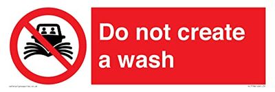 No crear un letrero de lavado - 300x100mm - L31