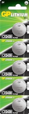 GP Batteries CR2430 3V Pilha de lítio botão (embalagem de 5)