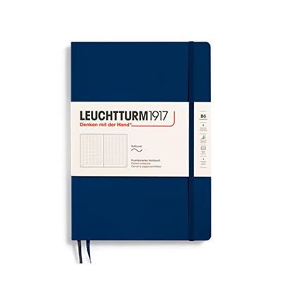 Leuchtturm1917 Couverture souple, Composition B5, 121 pages À pois Marine