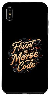 Fluent in Morse Code Telegraph Operator Case for iPhone XS Max