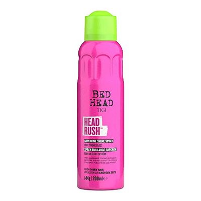 Bed Head by TIGI Headrush Shine Spray – Lightweight Shine Spray for Smooth, Glossy Hair – 200 ml