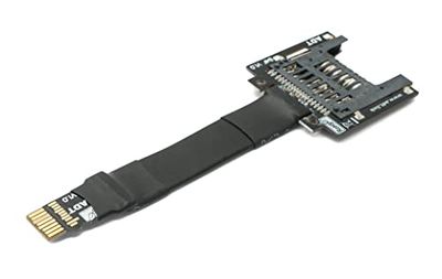 SYSTEM-S SD-kaart 10 cm kabel Micro SD-stekker naar standaard bus verlenging adapter