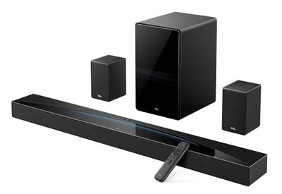 TCL Barre de Son emblématique Home Cinéma avec 7.1.4 canaux Q85H Pro -AI Sonic Adaptation Tutti Choral - Puissance maximale de 860 W