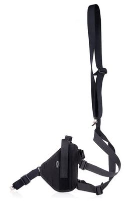 Basic Multifit Nylon single horizontal shoulder holster with security strap Right Hander Compact