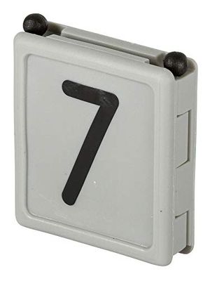 Kerbl 208427 Numéro de bande 1 chiffre 36 mm x 36 mm 7 - Lot de 10 - Gris