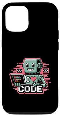 I Love Code Robot Funny Programming Case for iPhone 12/12 Pro