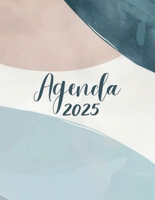 AGENDA 2025 SEMAINIER: Planificateur Organisateur Mensuel et Hebdomadaire | 1 semaine sur deux pages avec heures