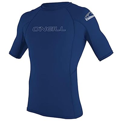 O'Neill Wetsuits Camicia da Sole a Maniche Corte da Uomo Basic Skins, Rash Vest, Marina Militare, XXL