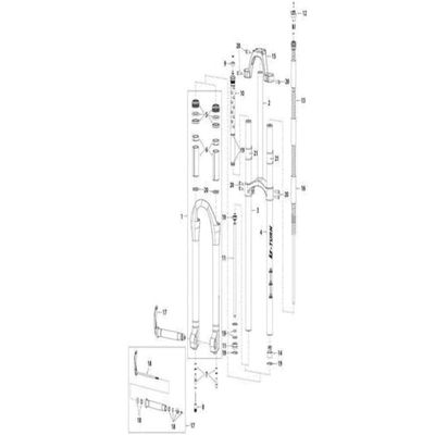 Rockshox 11.4015.230.000 Boxxer reservdel gaffel, svart