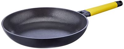 CASTEY - Frigideira de indução Castey, modelo 8-28, cor amarela, tamanho 28 cm, alumínio e cabo removível, revestimento anti-aderente, sem PFOA, base Full Induction, adequada para todas as cozinhas