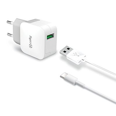 Reseladdare 2,4 A och USB-C-kabel för universal USB A-uttag