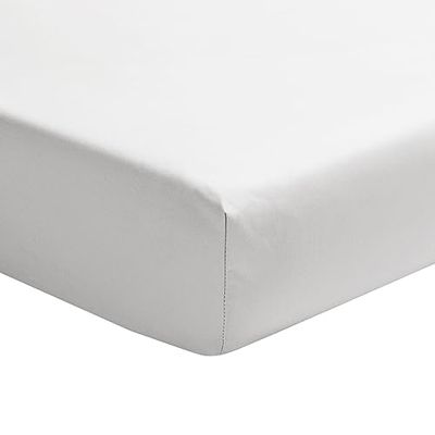 Satin monterat bomullsark, palazzo, vit, 160 x 200 cm, Essix