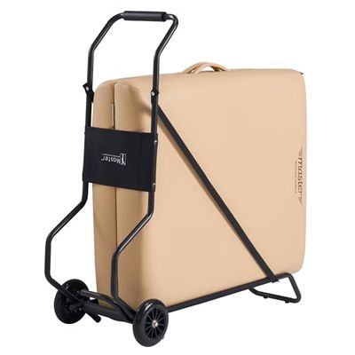 Master Massage Transportwagen transportwagen met wielen voor mobiele massagestoelen massagetafel therapiebed bank Easy to Go, medium, crème, zwart