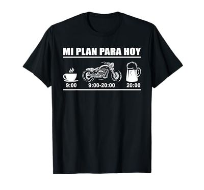 Mi Plan Para Hoy Regalo Motero Motociclismo Biker Moto Camiseta