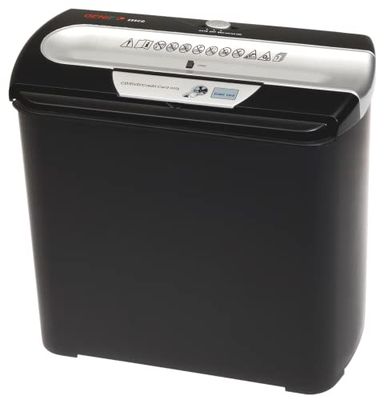Genie 255 CD Dokumentförstörare med CD Förstörare, upp till 7 Blad, Silver/Svart