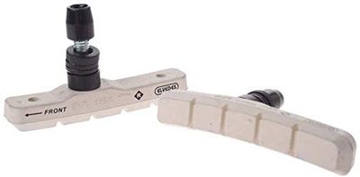 Elvedes 25 Paires Patins de Frein V-Type 72mm Gomme White Compound Zapatas de Freno para Bicicleta/Ciclo/VAE/E-Bike, Unisex Adulto, Blanco, 72 mm