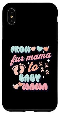 Cuori retrò da pelliccia mamma a baby mamma incinta Custodia per iPhone XS Max