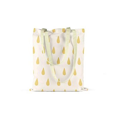 Bonamaison Printed Tote Bag, Reusable Grocery Bag, Shopping Bag, Machine Washable, Foldable, Canvas Cloth Bag with Handles, Size: 34x40 Cm