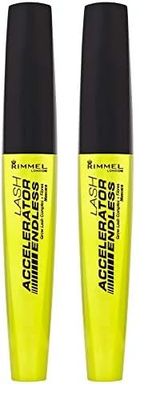 Rimmel Lash Accelerator Endless Mascara, Black, 10 ml (Pack of 2)
