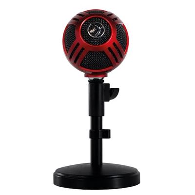 Arozzi Sfera Gaming/Streaming/Office USB Microphone - Cardioid Polar Pattern, Boom Arm Compatible - Red