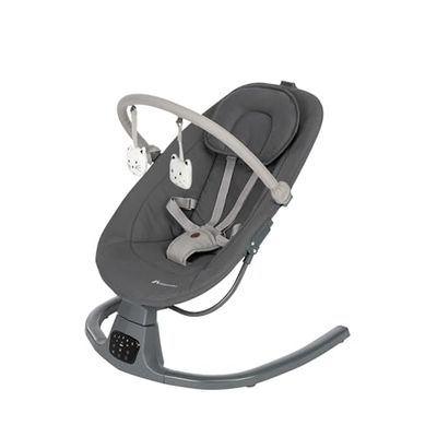 Bebeconfort Jolana, Babysitter Elektrisk, 0–6 månader (9 kg), Automatisk Rörelsedetektering, 12 Lugnande Sånger, 5 Naturljud, Justerbart Ryggstöd, 2 Lutningslägen, Tinted Graphite