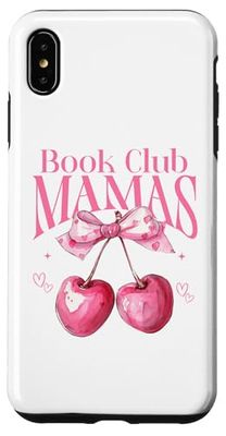 Livre Mamas Club Popular Pink Coquette Bow and Cherry Mom Coque pour iPhone XS Max