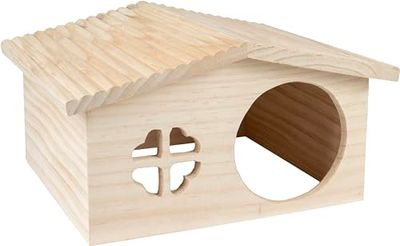 Flamingo Maison pour Rongeur Stally Naturel M - 32,5x27,5x17,5cm - sans Fond - 1 Ouverture