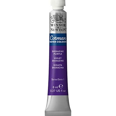 Winsor & Newton 8840091 Cotman - Vernici ad acquerello, colori vivaci di alta qualità con ottime caratteristiche di lavorazione, tubo da 8 ml, Porpora Diossazina