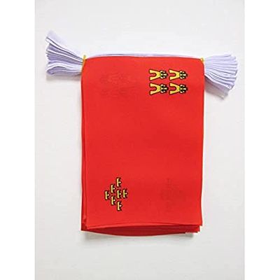 AZ FLAG - Guirlande Drapeau Murcie - 6 Mètres Avec 20 Fanions De Murcia - Espagne De 21x14 cm - Petits Drapeaux 100% Polyester - 60g