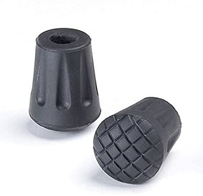 Merriway BH06189 (4 Pcs) Walking Shooting Hiking Stick Ferrule End Tip, Black 11mm - Pack of 4 Pieces