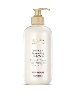 AHAVA Body Intensive Nourishment Dermud Replenishing Body Wash (400ml) for Dry and Sensitive skin, Enriched with Soothing Dead Sea Mud and Hydrating Osmoterâ„¢