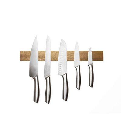 Rack de Cuchillo Magnético Acacia Para Cocina, Hogar, Garaje, Oficina Y Cobertizo