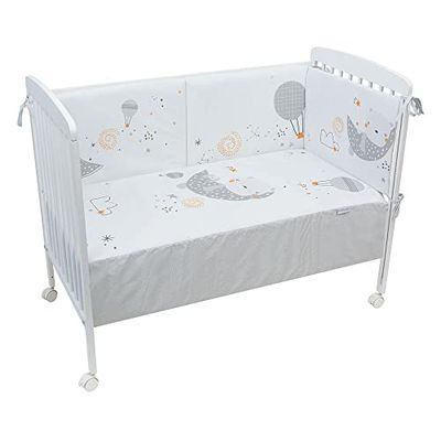 Bimbi Chic Ensemble d'accessoires pour Lits de Marque Modèle Edredon+Prot.60X120 202 Volare 606 20 B/Gris