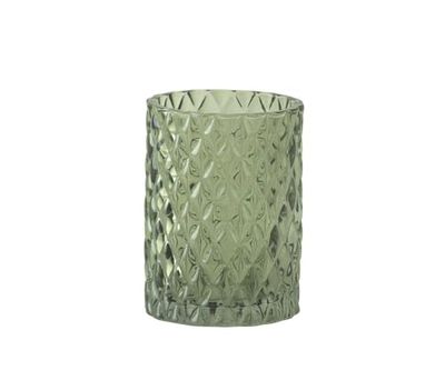 PORTACEPILLOS VIDRIO DIAMOND VERDE