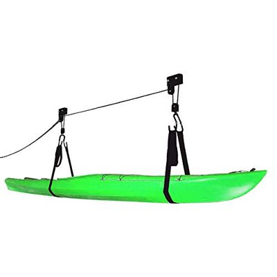 Bike Lane Products Kayak Hoist - Canoa de Almacenamiento para Garaje con Capacidad de hasta 136 kg, Incluso Funciona como Escalera de elevación