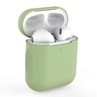 StyleDesign Custodia in silicone compatibile con AirPods (1° e 2° generazione) verde chiaro