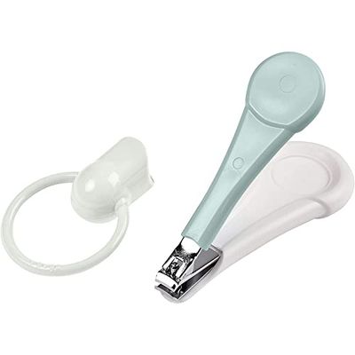 BÉABA - Obcinacz do paznokci dla niemowląt i dzieci – pielęgnacja paznokci i manicure – szeroki i ergonomiczny uchwyt – niebieski