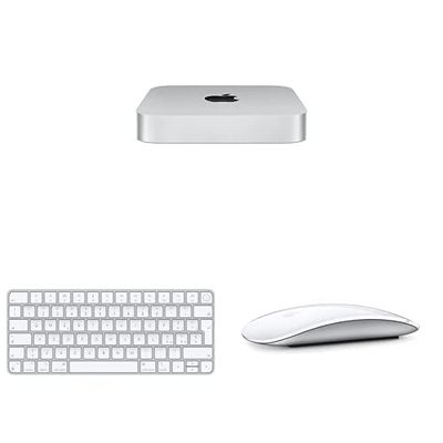 Apple 2023 Mac mini con Chip M2 con CPU 8-core e GPU 10-core: 8GB di Memoria unificata, 512GB di archiviazione SSD, Magic Keyboard con Touch ID (Italiano - Argento), Magic Mouse